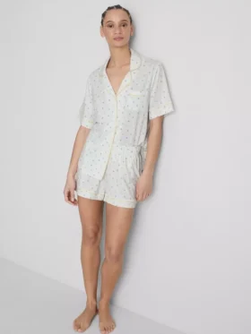 Pijamas de Pantalones Cortos estilo «boyfriend» estampados