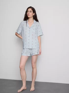 Pijamas de Pantalones Cortos estilo «boyfriend» estampados