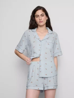 Pijamas de Pantalones Cortos estilo «boyfriend» estampados