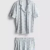 Pijamas de Pantalones Cortos estilo «boyfriend» estampados