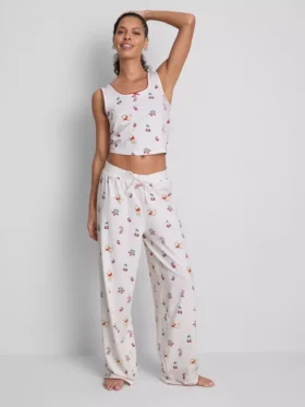 Pijamas sin mangas estampados de Winnie the Pooh de Disney, con alto contenido en algodón