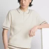 Polo con cremallera y textura «The Edit»