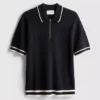 Polo con cremallera y textura «The Edit»