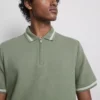 Polo con cuello de cremallera y textura
