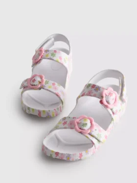 Sandalias con correa de doble hebilla estampadas