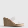 Sandalias con cuña de metacrilato