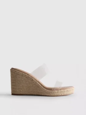 Sandalias con cuña de metacrilato