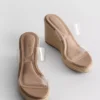 Sandalias con cuña de metacrilato