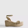 Sandalias de cuña trenzadas