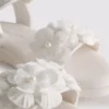 Sandalias de fiesta con flores de tul