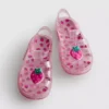 Sandalias de goma con rejilla y purpurina