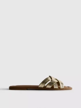 Sandalias de imitación de piel trenzada