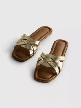 Sandalias de imitación de piel trenzada