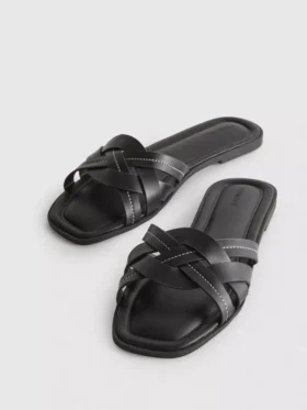 Sandalias de imitación de piel trenzada