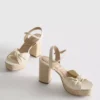 Sandalias de plataforma con detalle de nudo