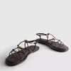 Sandalias de tiras con abalorios