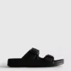 Sandalias de tiras gruesas con doble hebilla