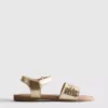Sandalias metalizadas cortadas con láser