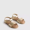 Sandalias metalizadas cortadas con láser