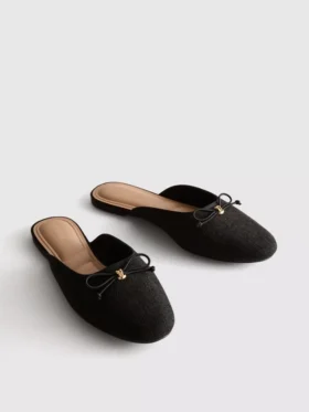 Sandalias tipo bailarina con lazo
