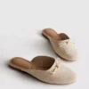 Sandalias tipo bailarina con lazo