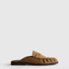 Sandalias tipo mocasín de ante sintético