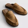Sandalias tipo mocasín de ante sintético
