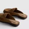 Sandalias tipo mocasín de ante sintético
