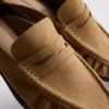 Sandalias tipo mocasín de ante sintético