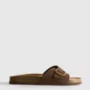 Sandalias tipo mule con correa y hebilla