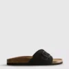 Sandalias tipo mule con correa y hebilla