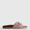 Sandalias tipo mule con correa y hebilla