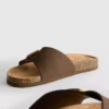 Sandalias tipo mule con correa y hebilla