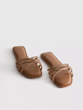 Sandalias tipo mule con tejido «Diamanta»