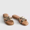 Sandalias tipo mule con tiras cruzadas