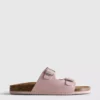 Sandalias tipo mules con doble correa de hebilla