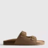 Sandalias tipo mules con doble correa de hebilla