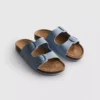 Sandalias tipo mules con doble correa de hebilla
