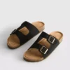Sandalias tipo mules con doble correa de hebilla