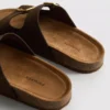Sandalias tipo mules con doble correa de hebilla