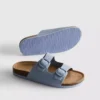 Sandalias tipo mules con doble correa de hebilla