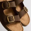 Sandalias tipo mules con doble correa de hebilla