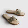 Sandalias tipo mules con pedrería