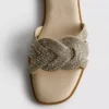 Sandalias tipo mules con pedrería