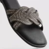 Sandalias tipo mules con pedrería