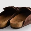Sandalias tipo zueco con borlas de ante sintético