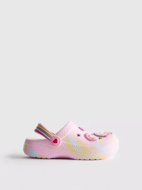 Sandalias tipo zueco con diseño de unicornio