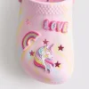 Sandalias tipo zueco con diseño de unicornio