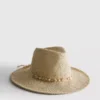 Sombrero de playa con ribete de paja