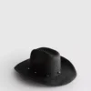 Sombrero de vaquero de paja con ribete
